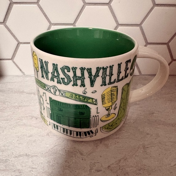 Starbucks Other - Starbucks Nashville Green and White Mug